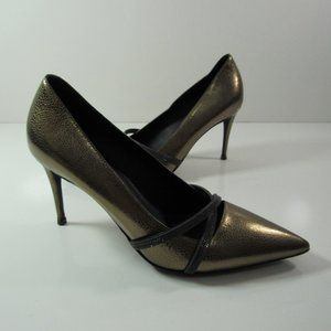 Brunello Cucinelle Leather Heel Pumps Shoes Italy